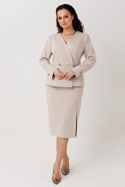 Жакет, юбка Mislana 1293 елочка - фото 10