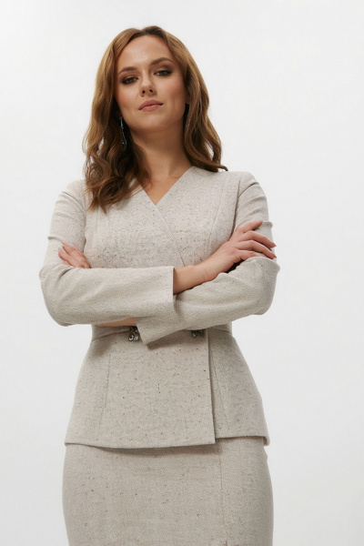 Жакет, юбка Mislana 1293 елочка - фото 9