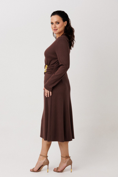 Платье Mislana 1291 коричневый - фото 4