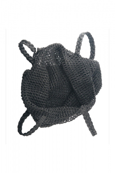 Сумка вязаная летняя черный стиль на каждый день OLANTIZ С2 черный - фото 4
