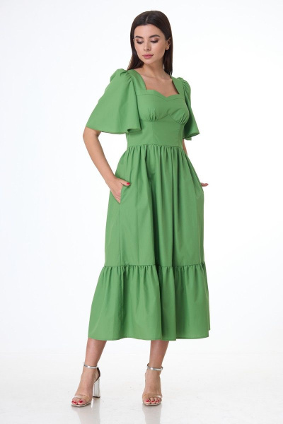 Платье Anelli 1058 зеленый - фото 2