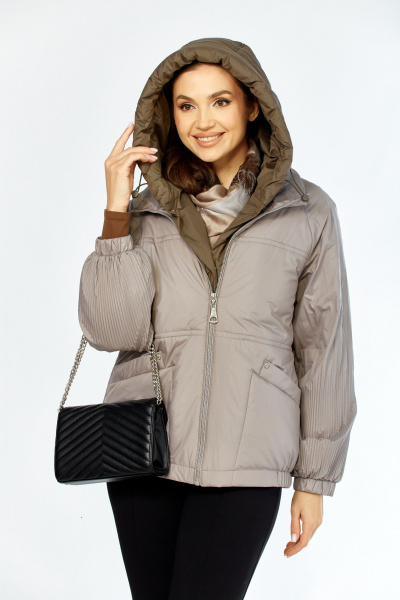 Куртка Shetti 2213 бежево-серый - фото 5