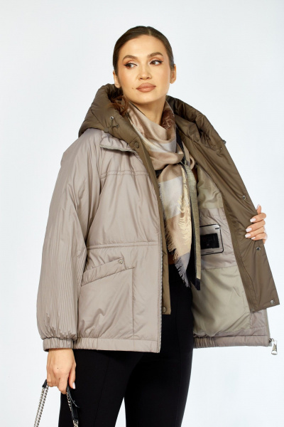 Куртка Shetti 2213 бежево-серый - фото 4