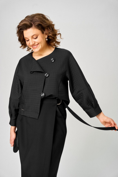Жакет, юбка Michel chic 1443 черный_кубик - фото 6