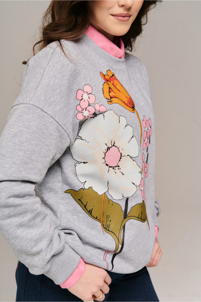 Джемпер JRSy 2665 серый_меланж - фото 3