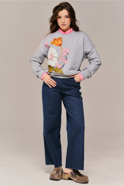 Джемпер JRSy 2665 серый_меланж - фото 2