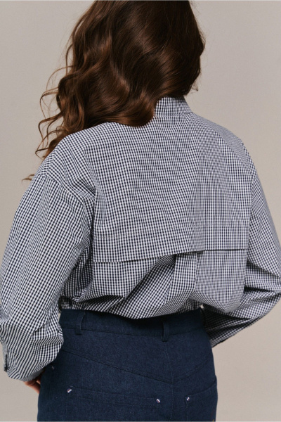 Рубашка JRSy 2671 сине-белая_полоса - фото 5