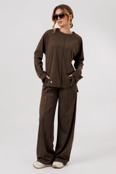Брюки, джемпер Faufilure С1581-1 коричневый - фото 1