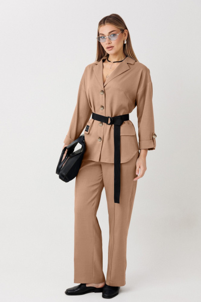 Брюки, жакет Verita 2443 серо-голубой - фото 11