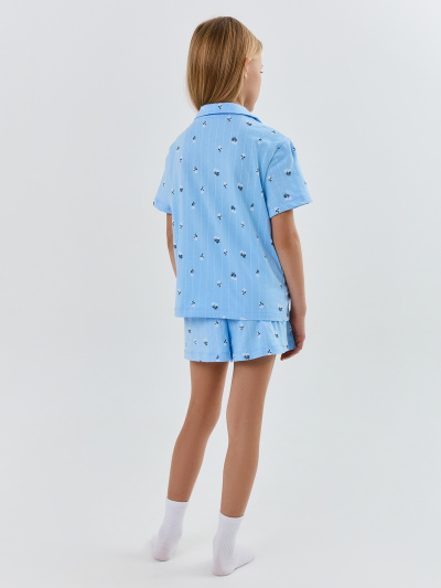 Рубашка, шорты Mark Formelle 567745/25-37342ПП-0 цветы_на_голубой_полоске - фото 3