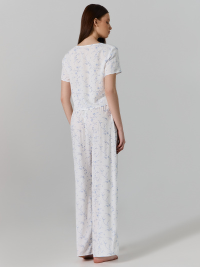 Блуза, брюки Mark Formelle 592652/25-39837ПП-9 цветы_на_св.молочном - фото 2