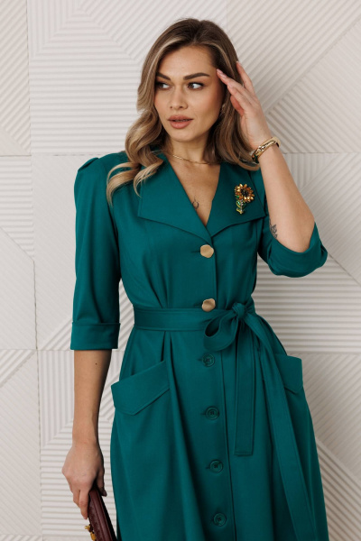 Платье Anastasia 1318.1 изумруд - фото 5