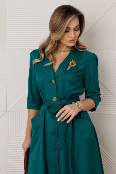 Платье Anastasia 1318.1 изумруд - фото 4