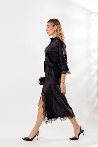 Блуза, юбка Anastasia 1331 черничный - фото 9