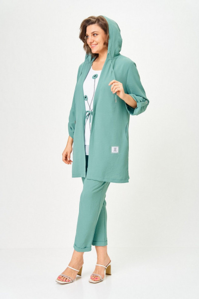 Брюки, кардиган, топ Svetlana-Style 1527 мята - фото 9