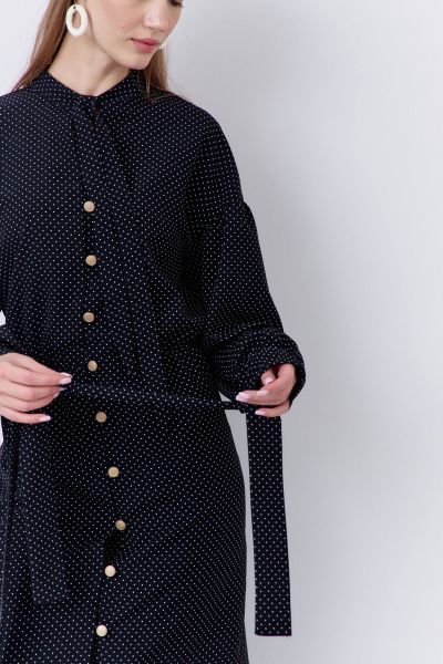 Платье FLAIM 2063 черный-горох - фото 6