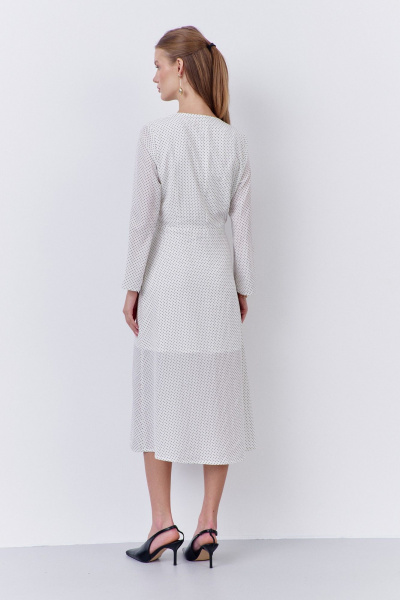 Платье FLAIM 2064 белый-горох - фото 7