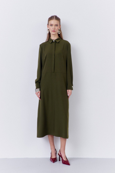 Платье FLAIM 2065 хаки - фото 3