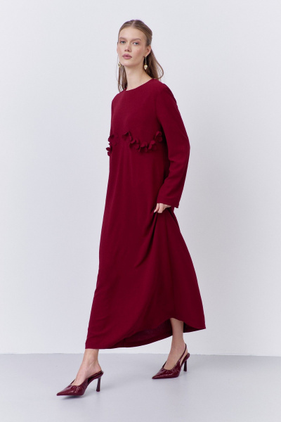 Платье FLAIM 2066.01 бургунди - фото 1