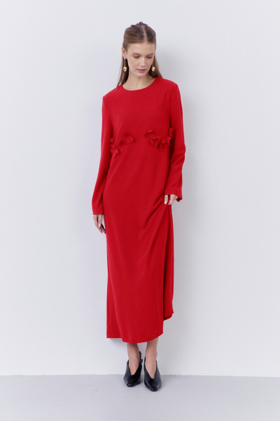 Платье FLAIM 2066.02 красный - фото 2