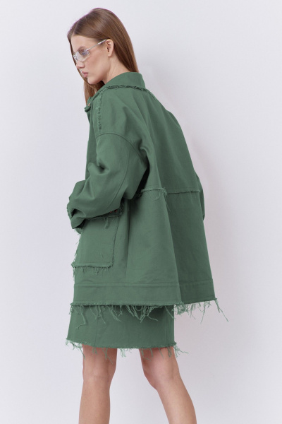 Бомбер FLAIM 2078.02 зеленый-мох - фото 3