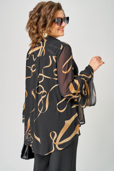 Блуза EVA GRANT 7221 принт_ленты - фото 10