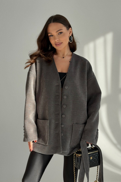 Жакет T.N.D М667 графит - фото 8