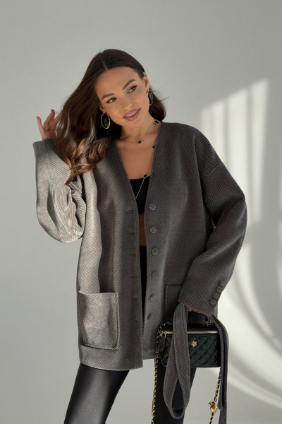 Жакет T.N.D М667 графит - фото 7