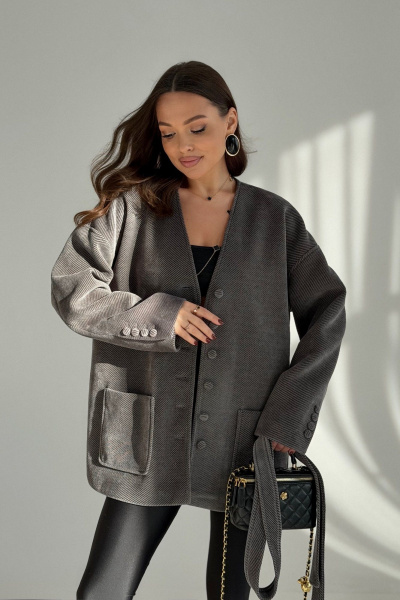 Жакет T.N.D М667 графит - фото 4