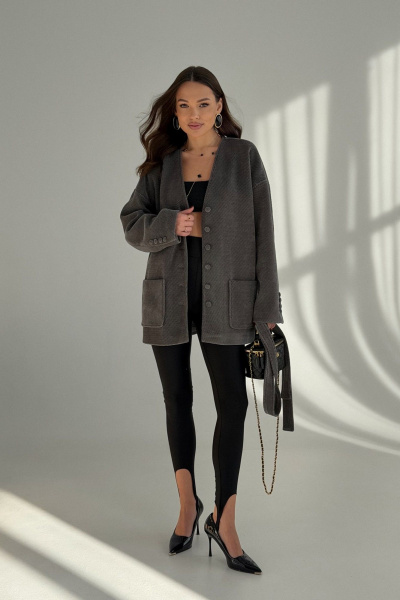 Жакет T.N.D М667 графит - фото 3