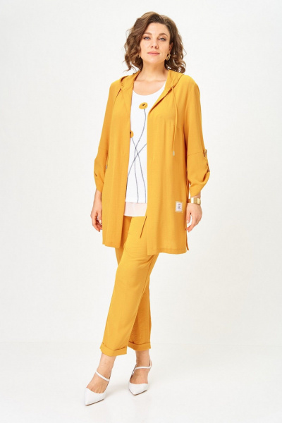 Брюки, кардиган, топ Svetlana-Style 1527 горчица - фото 10