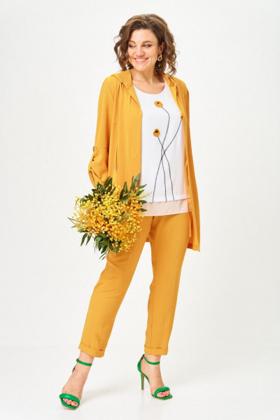 Брюки, кардиган, топ Svetlana-Style 1527 горчица - фото 8