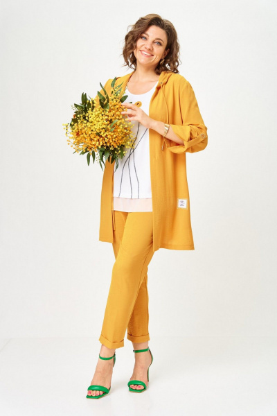 Брюки, кардиган, топ Svetlana-Style 1527 горчица - фото 7