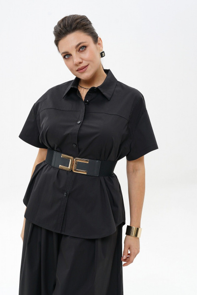 Блуза, брюки Alani Collection 2494 черный - фото 7