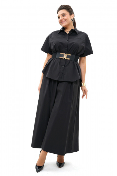 Блуза, брюки Alani Collection 2494 черный - фото 2