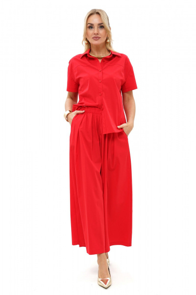 Блуза, брюки Alani Collection 2494 красный - фото 8