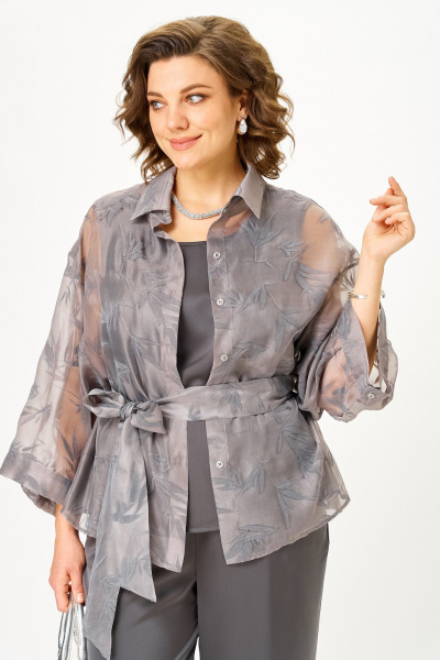 Блуза, брюки, топ Alani Collection 2517 серый - фото 8