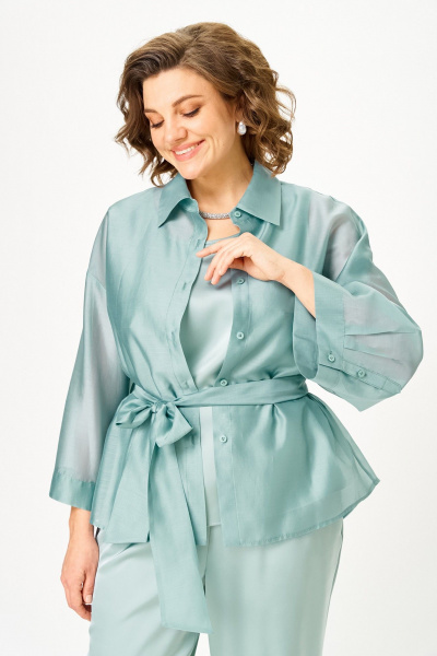 Блуза, брюки, топ Alani Collection 2517 мята - фото 10