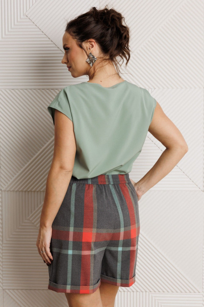 Блуза, жакет, шорты Mubliz 304 клетка - фото 12