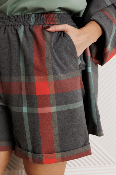 Блуза, жакет, шорты Mubliz 304 клетка - фото 10