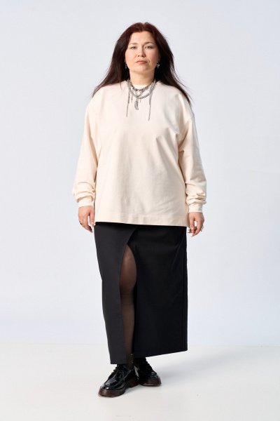 Свитшот GRATTO 4467 кремовый - фото 1