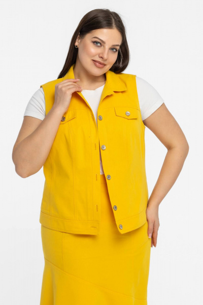 Жилет Avila 0924 желтый - фото 7