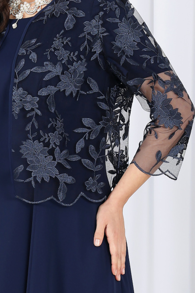 Жакет, платье Ninele 7489 темно-синий - фото 5