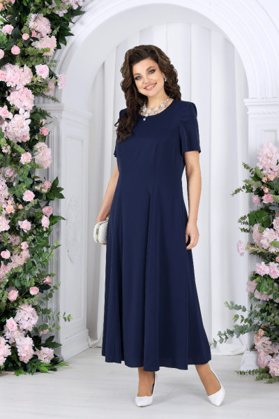 Жакет, платье Ninele 7489 темно-синий - фото 7