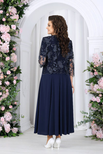 Жакет, платье Ninele 7489 темно-синий - фото 10