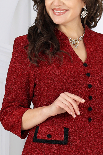 Платье Ninele 7534 красный - фото 7