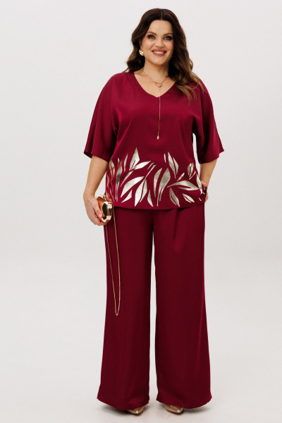 Блуза, брюки ANIDEN 6118-1 бордо - фото 6