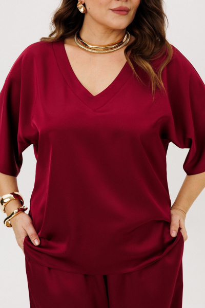 Блуза, брюки ANIDEN 6118-2 бордо - фото 7