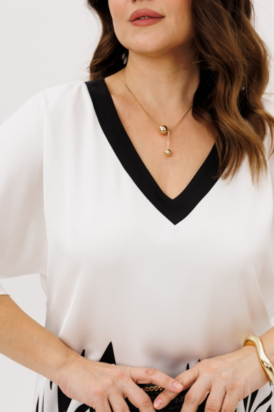 Блуза, брюки ANIDEN 6118-3 черно-белый - фото 5