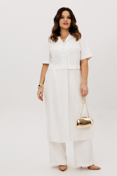 Блуза, брюки ANIDEN 6119-1 молочный - фото 2